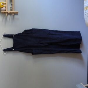 NWT STALF needlecord overalls, sz L, navy